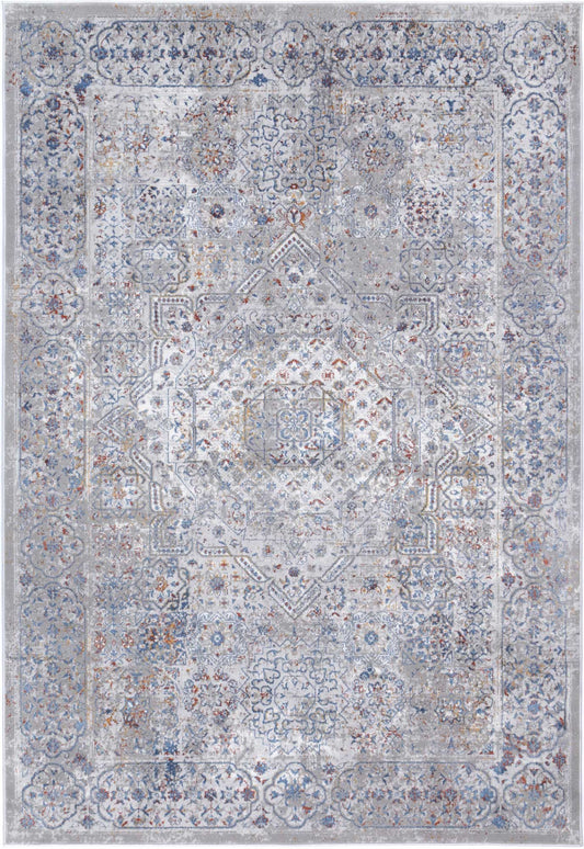 Malo Aurora Traditional In Grey & Blue Rug