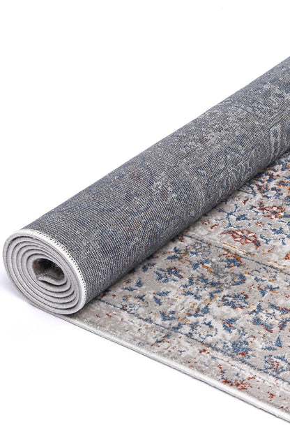 Malo Aurora Traditional In Grey & Blue Rug