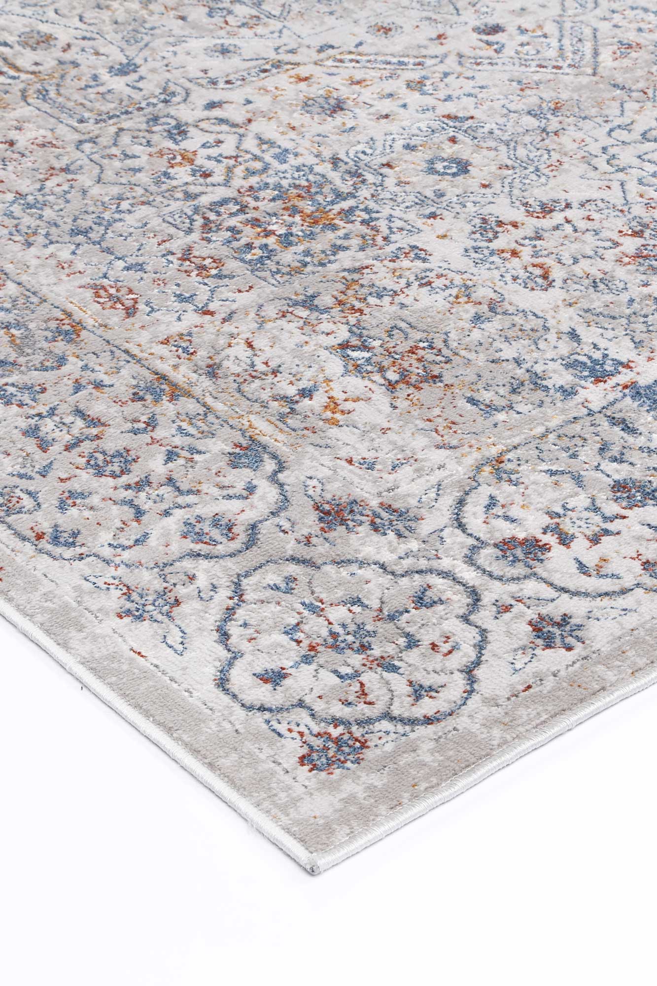 Malo Aurora Traditional In Grey & Blue Rug