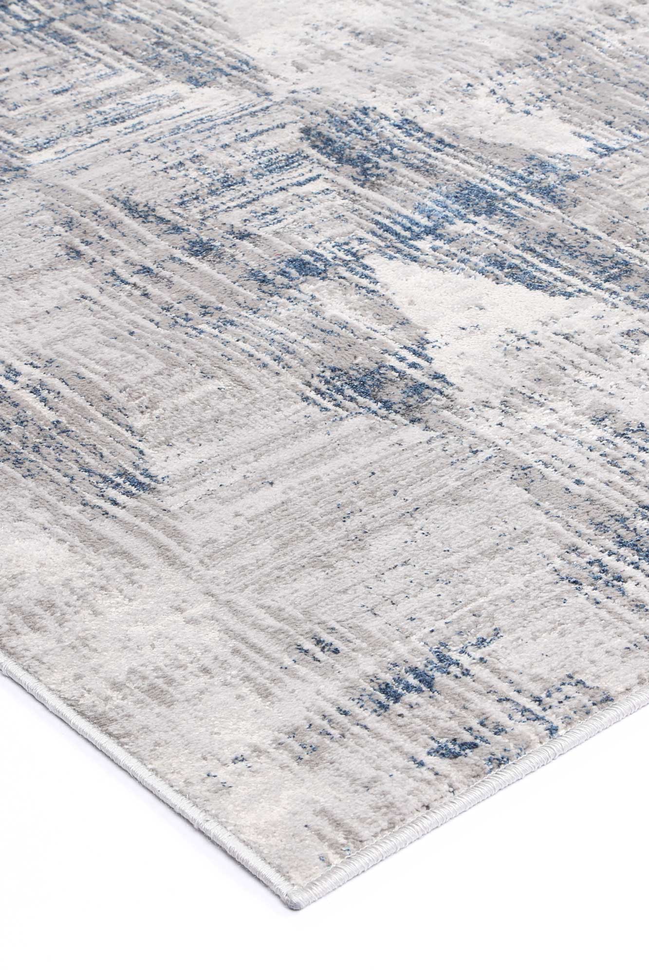 Malo Harlequinn Geometric In Grey & Blue Rug