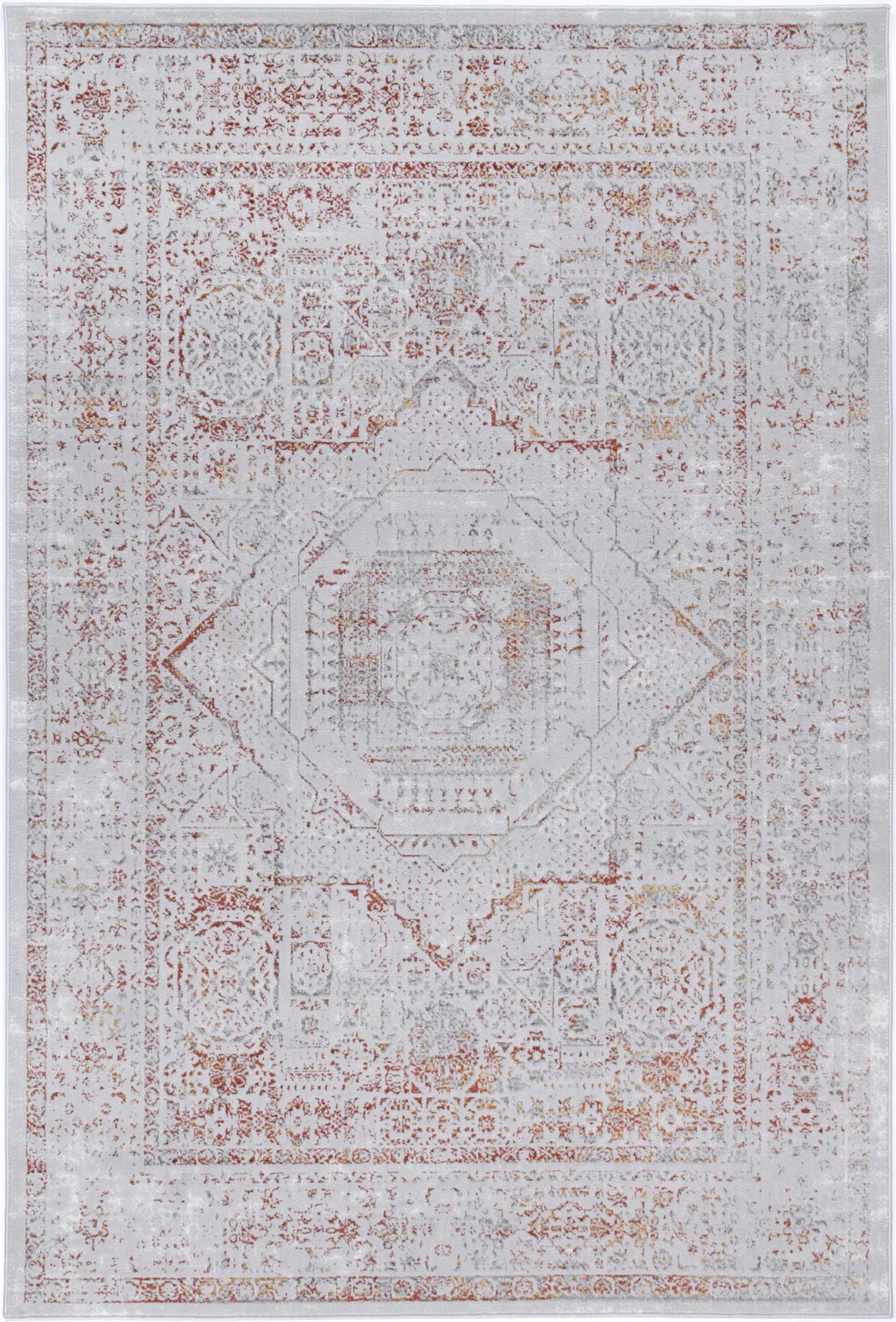 Malo Luna Traditional In Cream & Red Rug