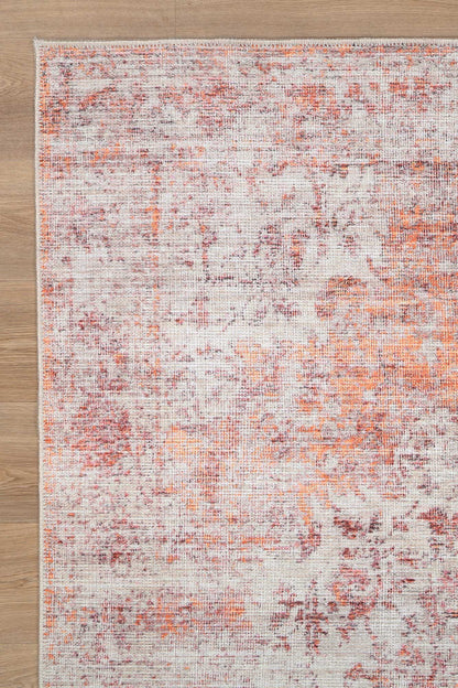 Senlis Sunset Mandarin In Pink : Runner Rug