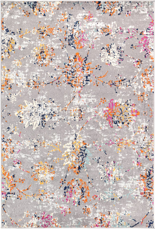 Sicily Catina Contemporary In Grey & Multicolour Rug