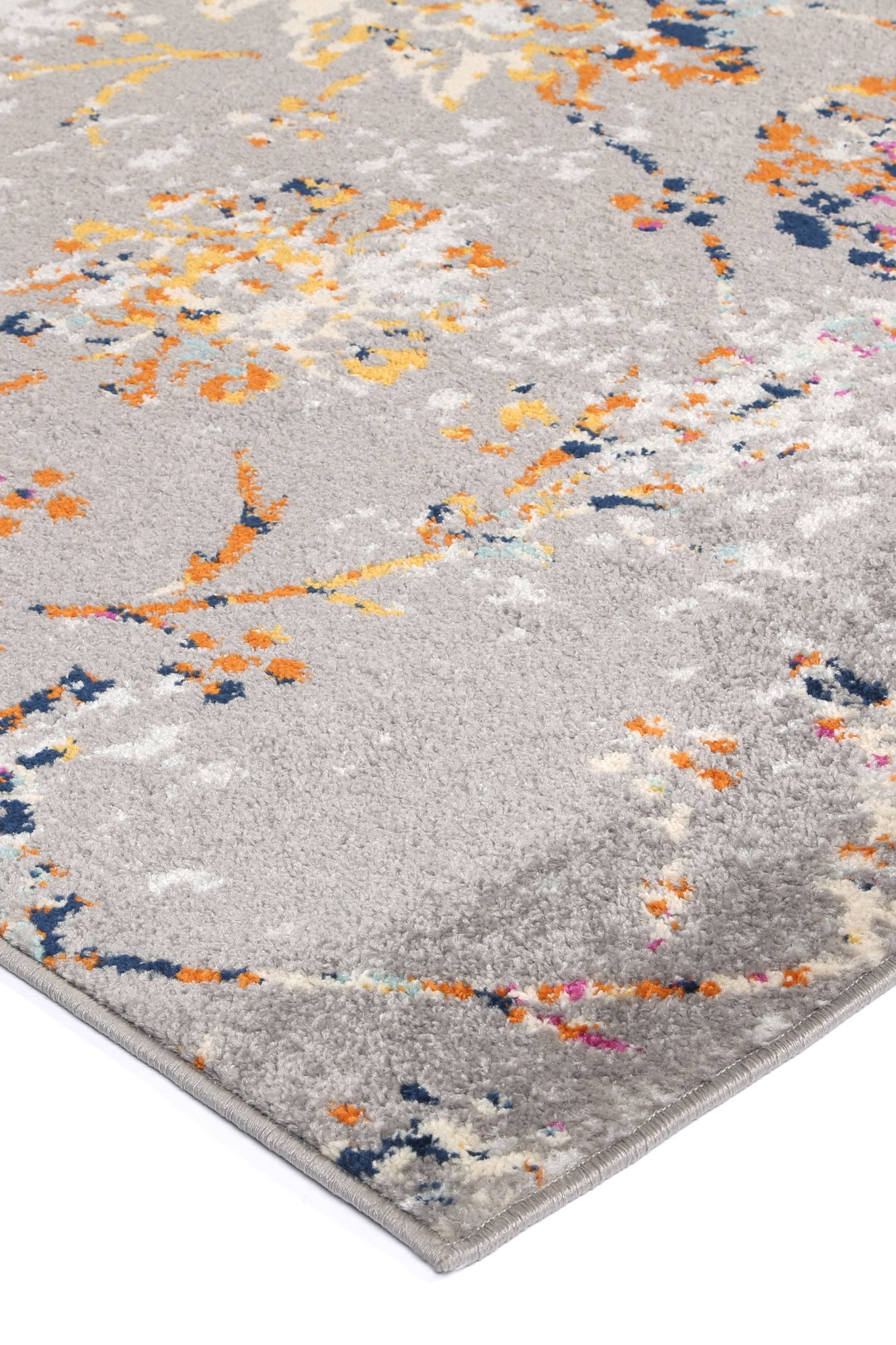 Sicily Catina Contemporary In Grey & Multicolour Rug