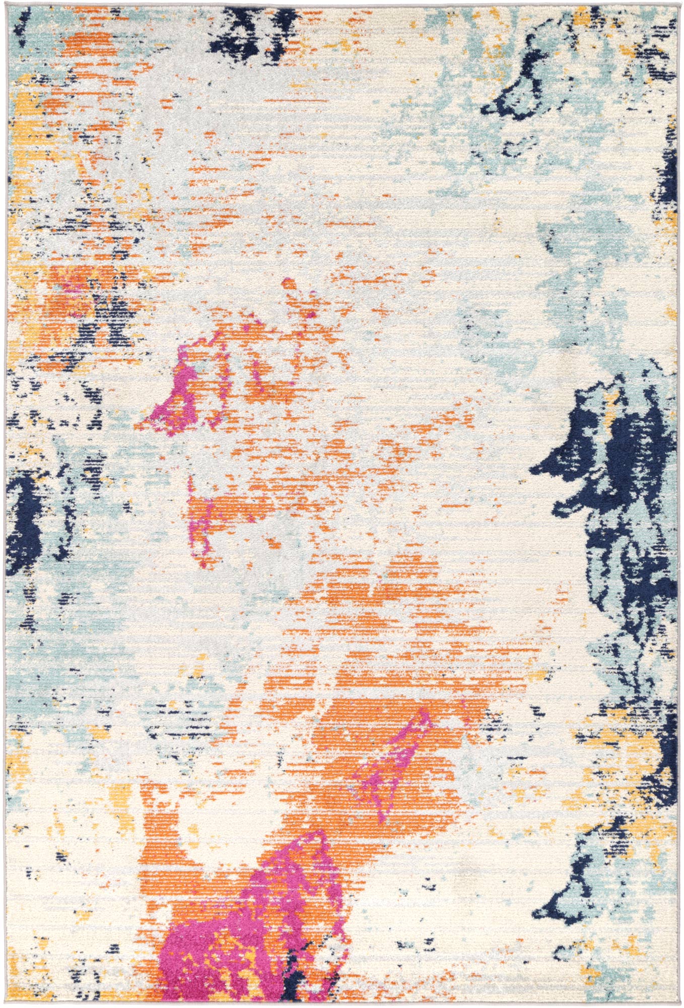 Sicily Alcamo Abtract In Multicolour Rug