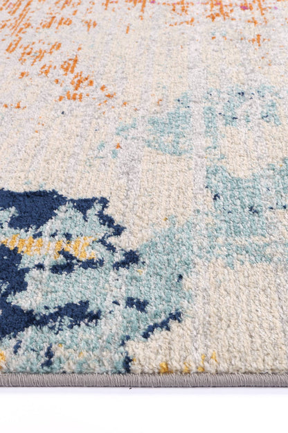 Sicily Alcamo Abtract In Multicolour Rug