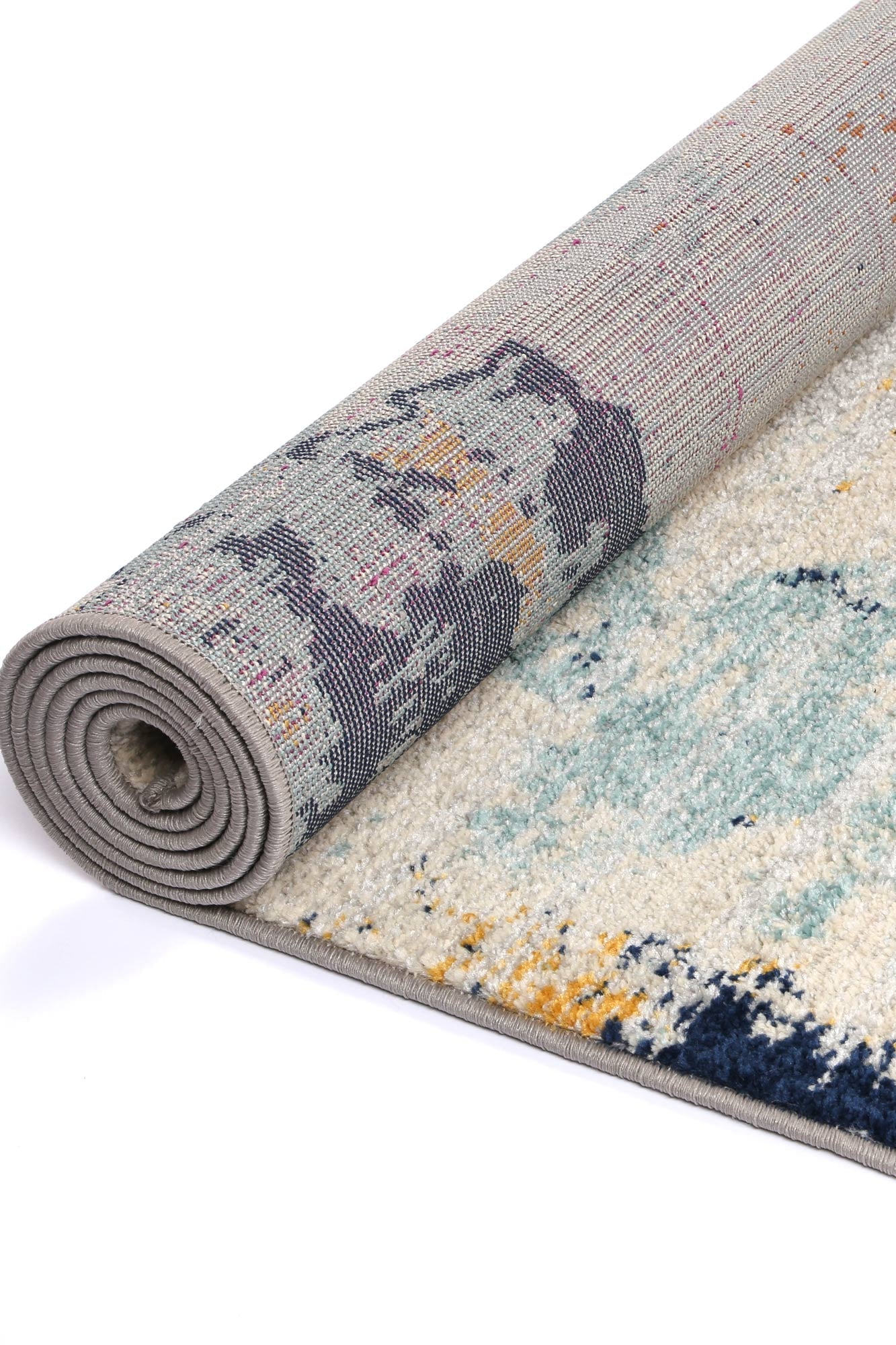 Sicily Alcamo Abtract In Multicolour Rug