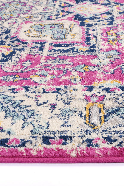 Sicily Carleone Transitional In Pink & Blue Rug