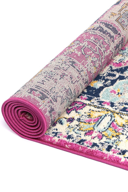 Sicily Carleone Transitional In Pink & Blue Rug