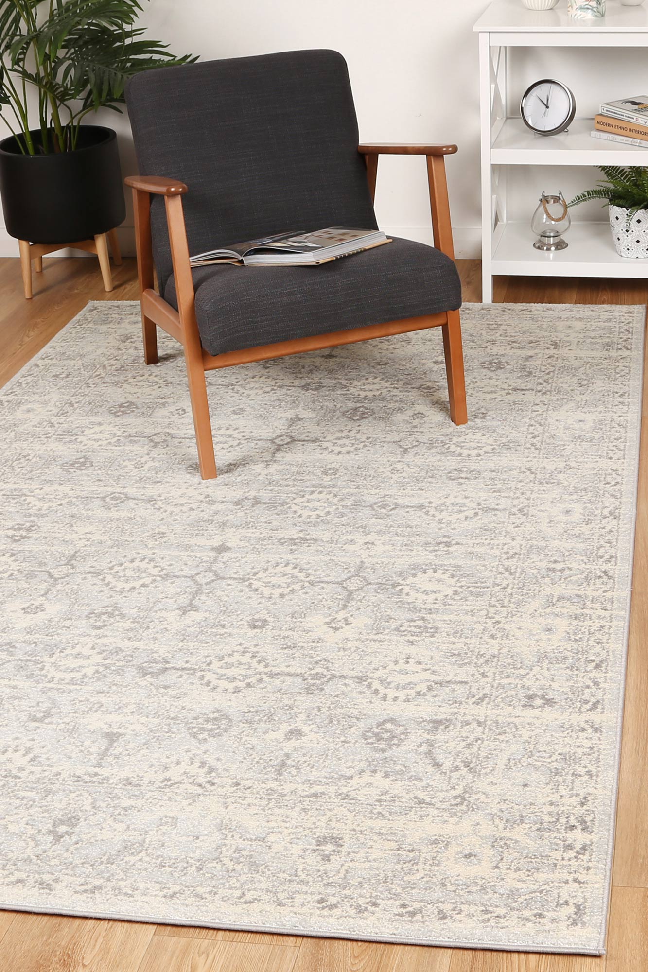 Sicily Vizzini Transitional In Grey & Beige Rug