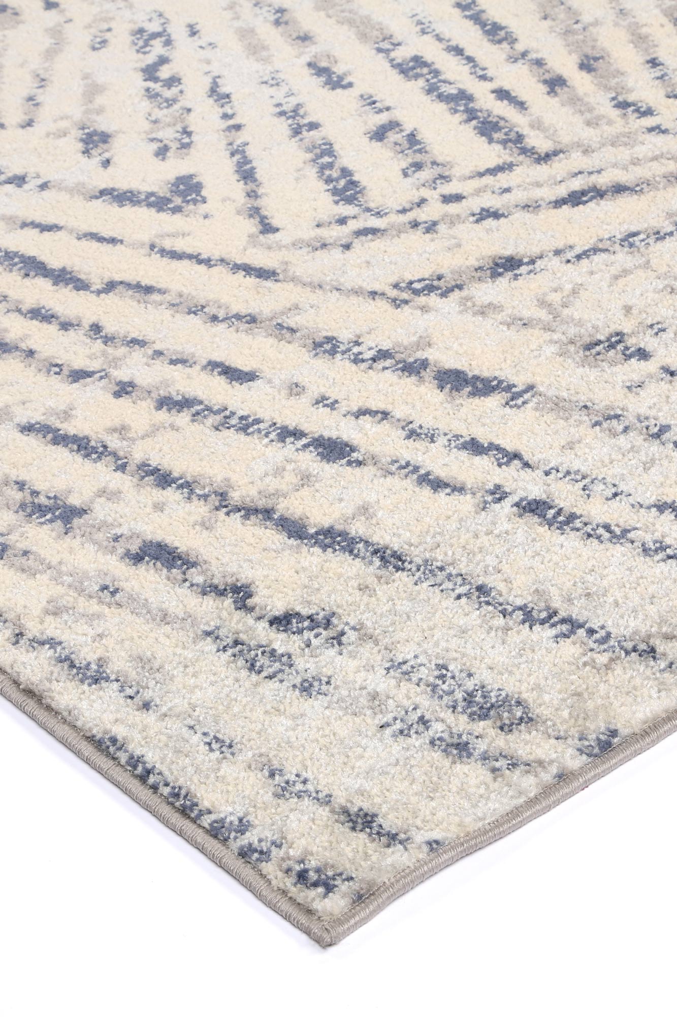 Sicily Ferraro Geometric In Ivory & Blue Rug