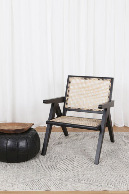 Alpine Neutral Geometric In White Rug