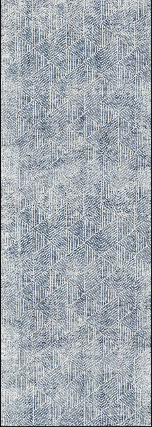 Greenport Denim In Blue : Runner Rug