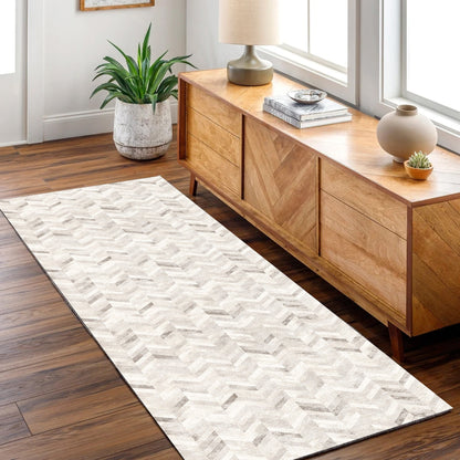 Herring Modern In Beige : Runner Rug