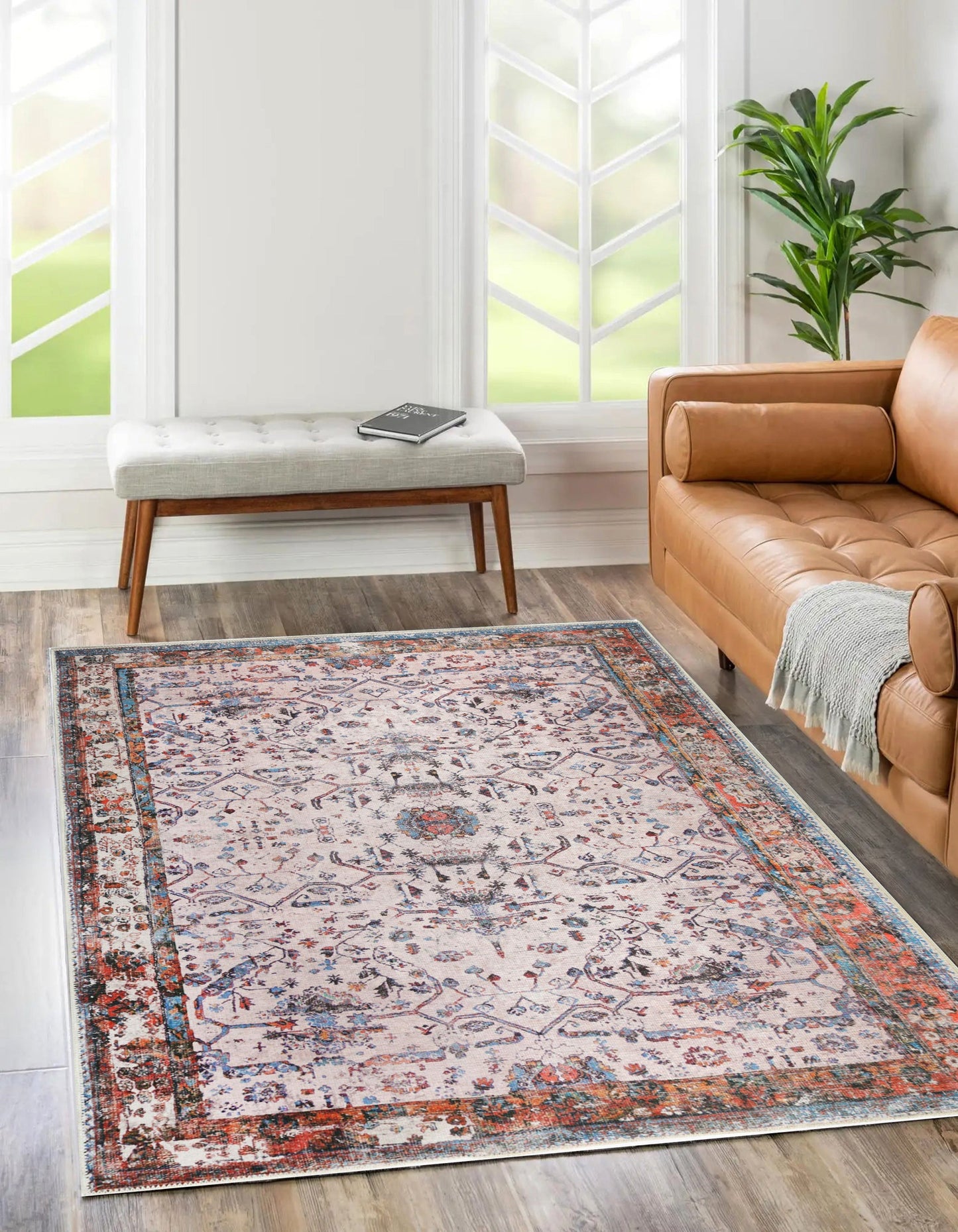 Vintage Koray In Ivory Multicolour Rug