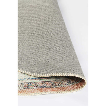 Distressed Vintage Pissarro In Grey & Pink : Round Rug