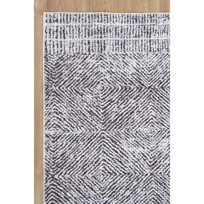 Contemporary Lauro In Grey : Runner Rug