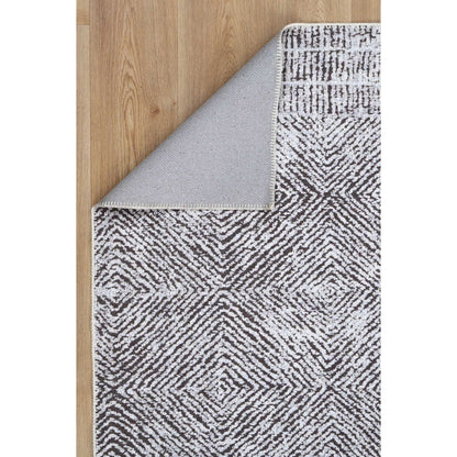 Contemporary Lauro In Grey : Runner Rug