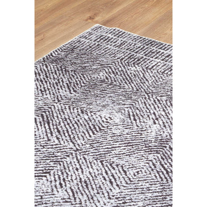 Contemporary Lauro In Grey : Runner Rug