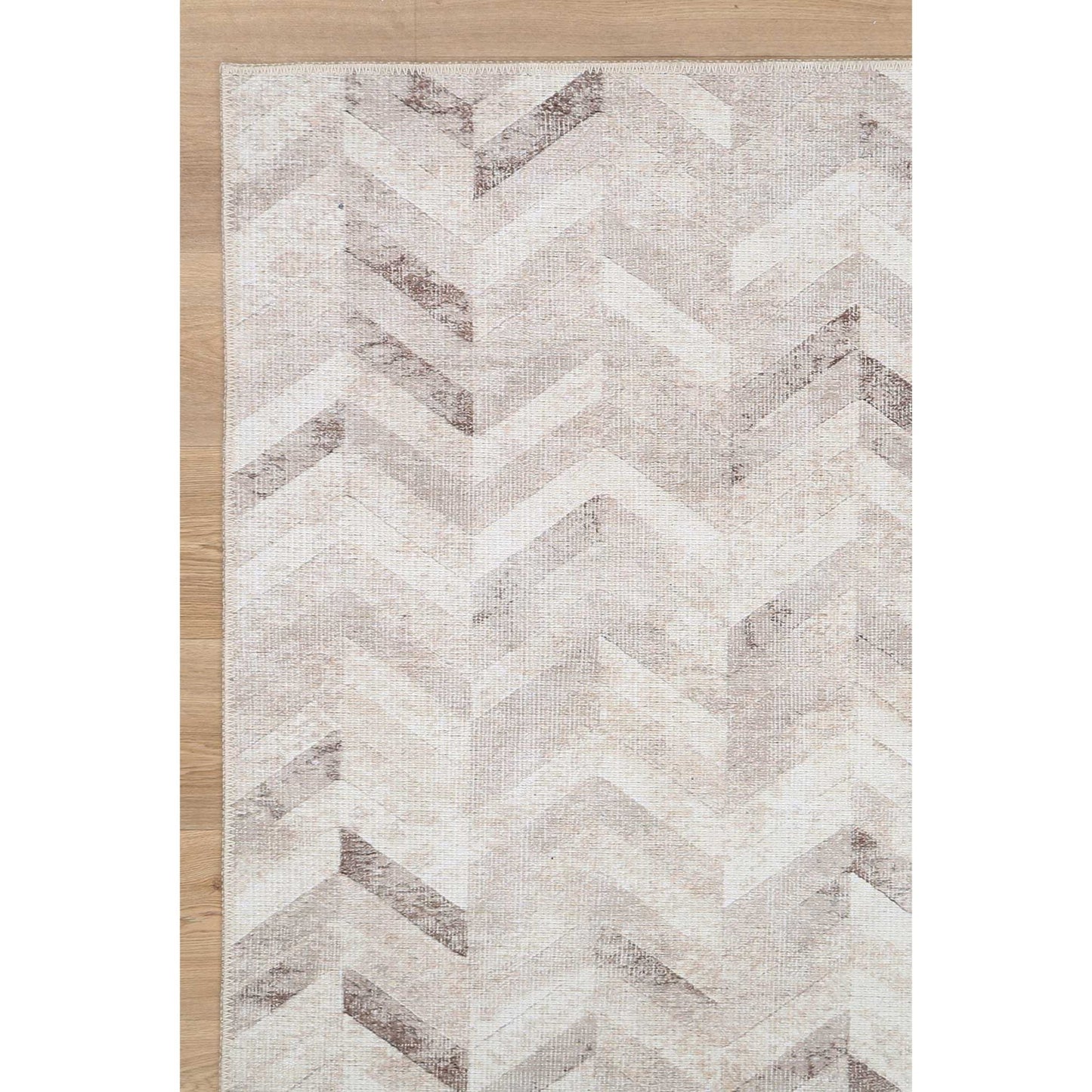 Herring Modern In Beige : Runner Rug