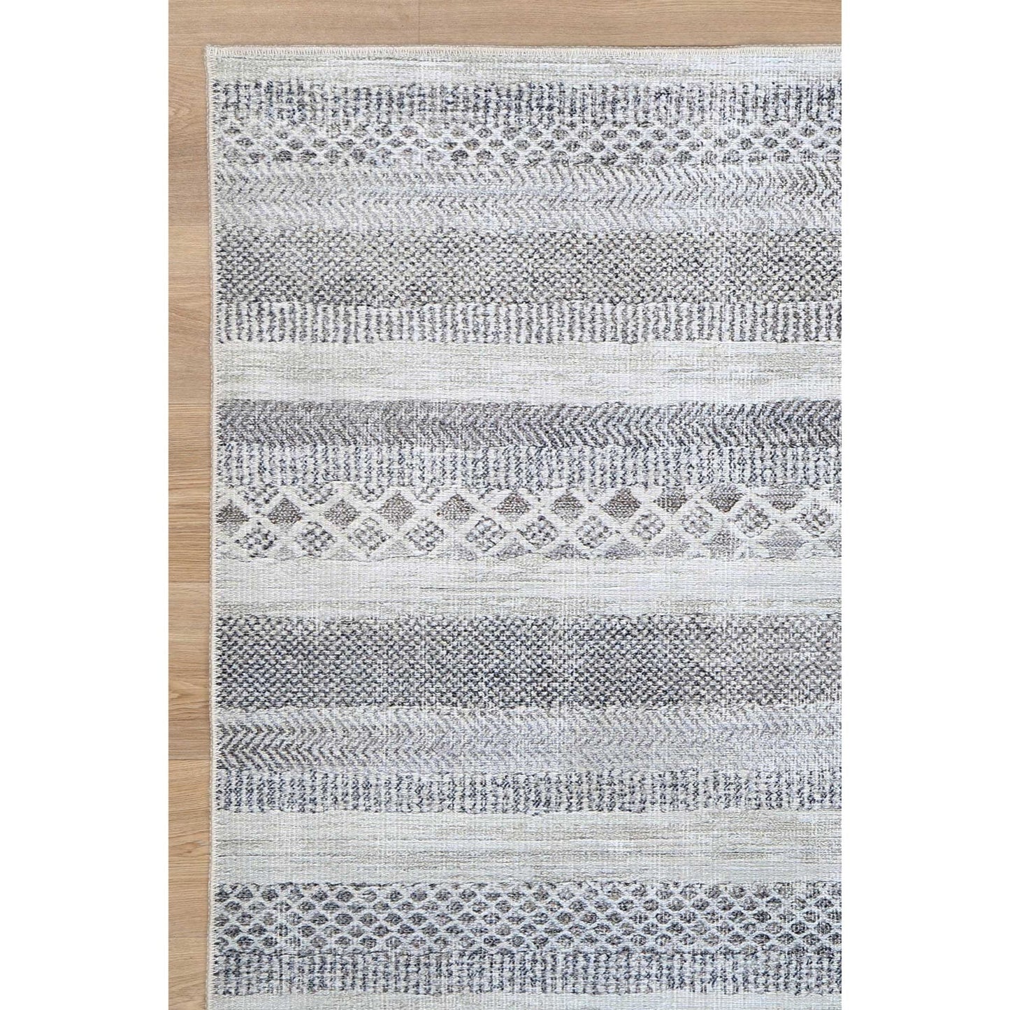 Kalahari Shadows Ash In Silver : Runner Rug