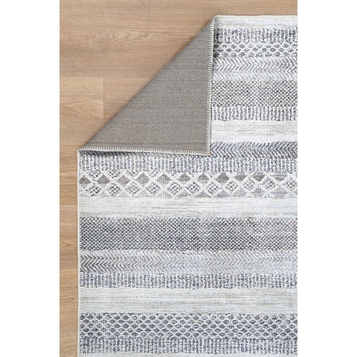 Kalahari Shadows Ash In Silver : Runner Rug