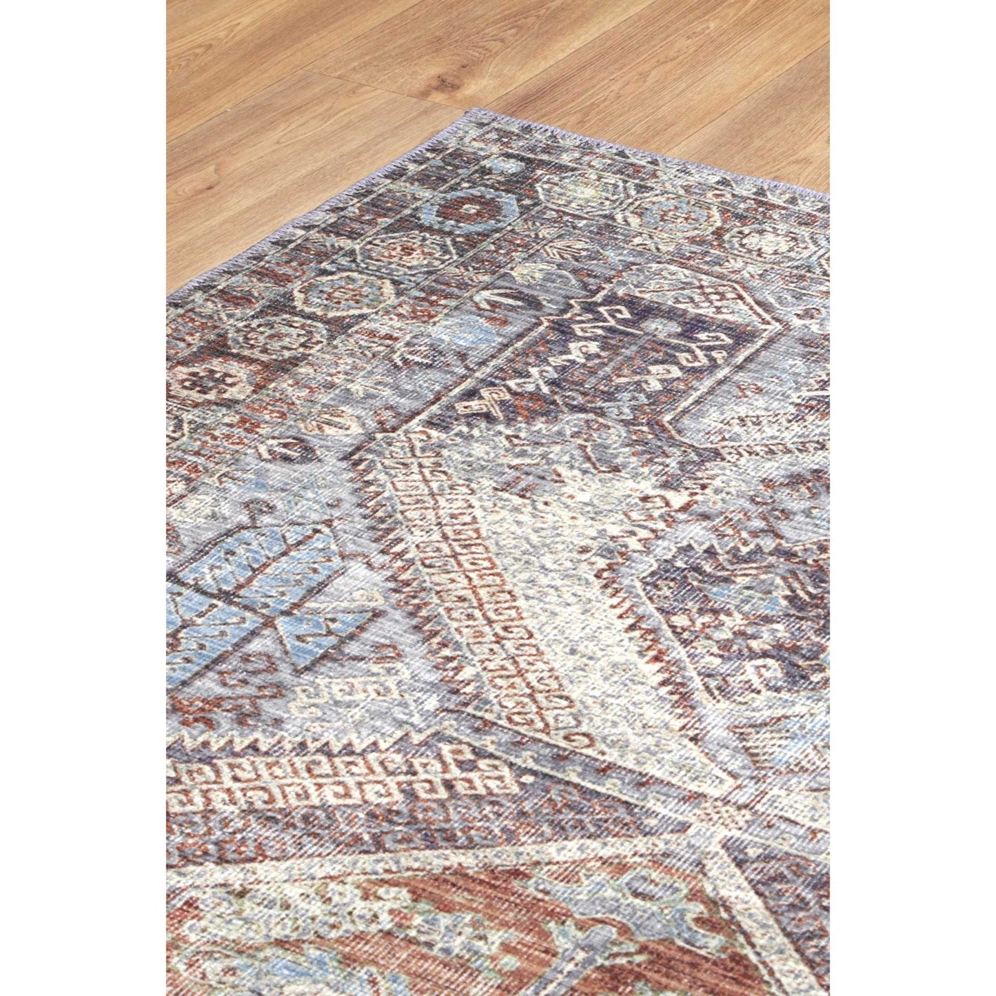 Le Grand Louvre In Silver : Runner Rug