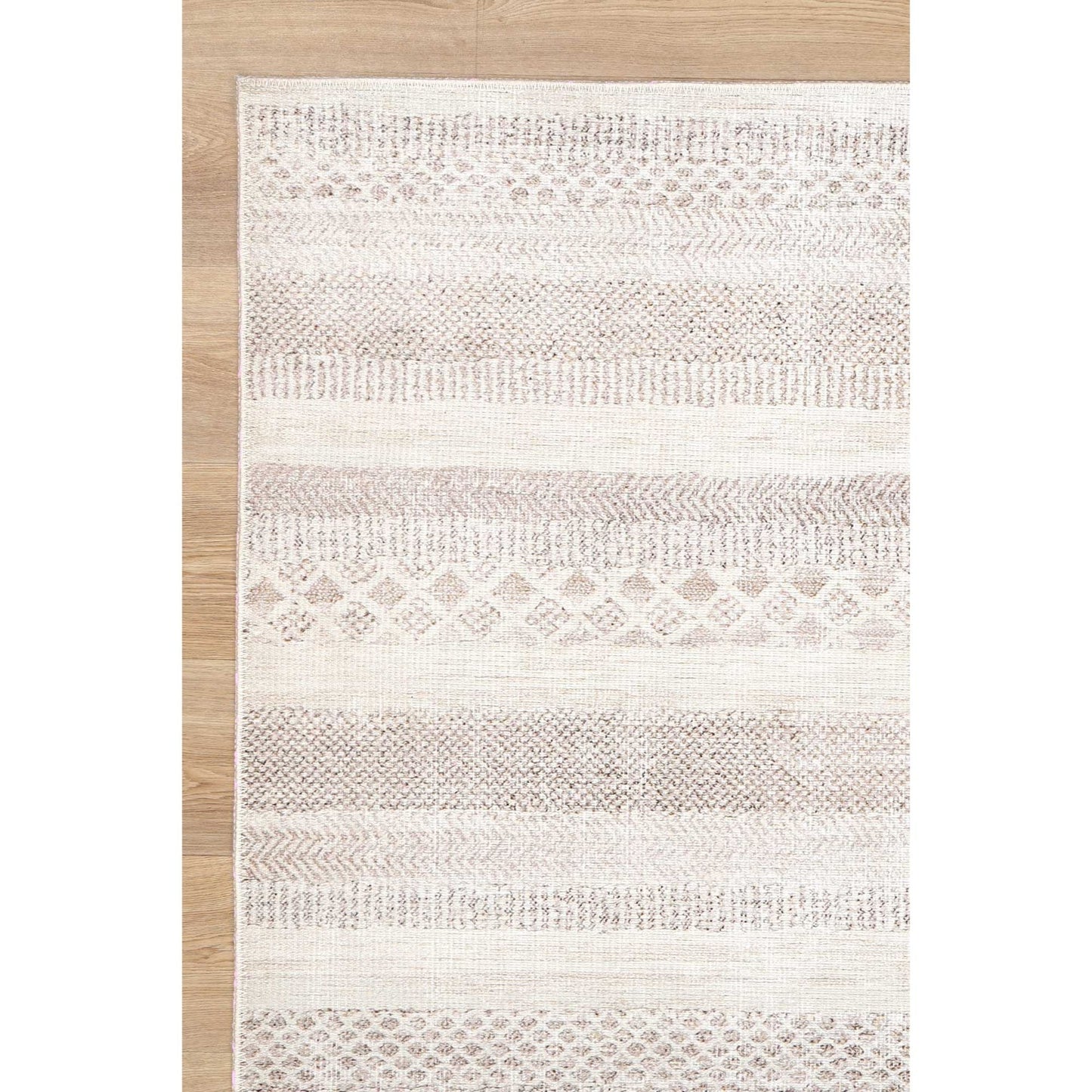 Mojave Lines Desert In Beige : Runner Rug