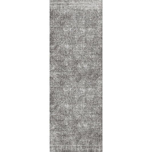 Contemporary Lauro In Grey : Runner Rug