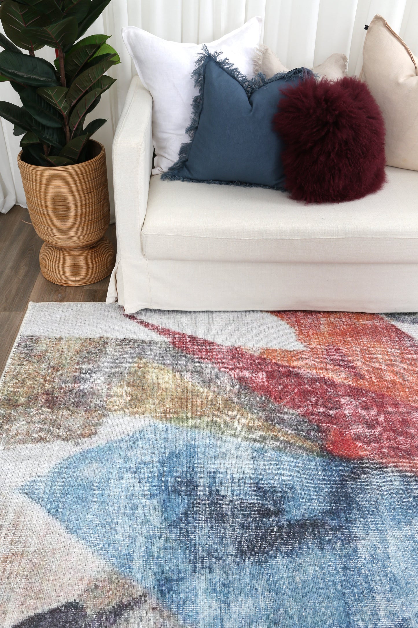 Melrose Machine Washable In Multicolour Rug